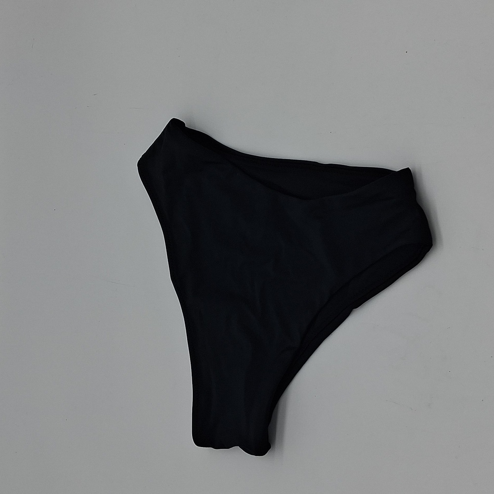 Aerie Midrise Cheeky Bikini Bottom Black XS